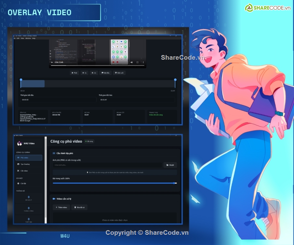 công cụ hỗ trợ video,công cụ tiktok,tạo overlay video